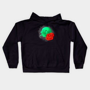 Skull and Rose New School Kids Hoodie